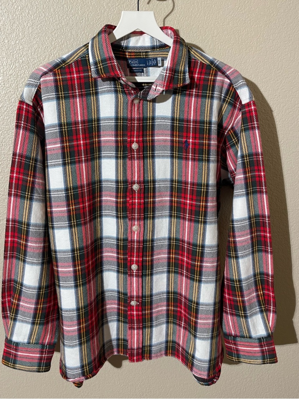 Polo Ralph Lauren Red, Black & White Plaid Relaxed Fit Shirt - Picture 2 of 8